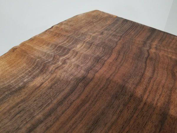 Close-up of oiled walnut grain